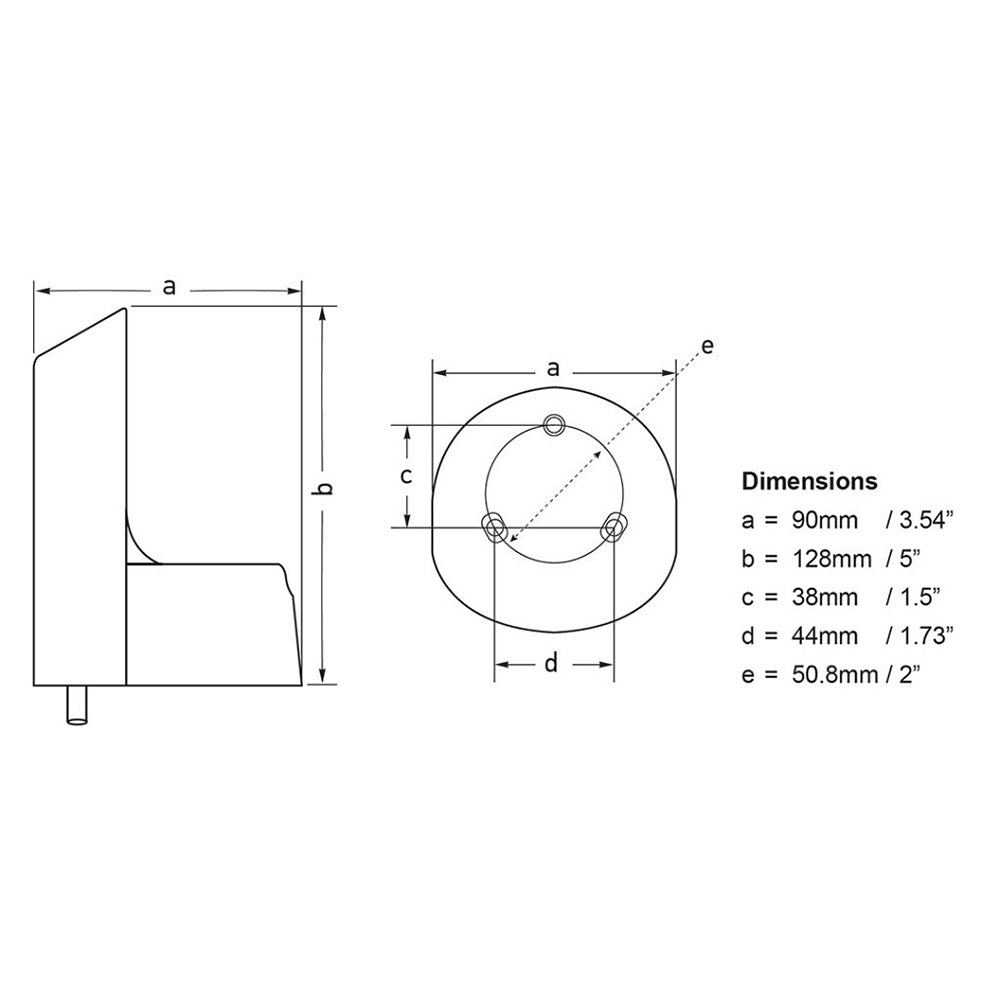 Hella Marine 241287812 NaviLED PRO Deck Mount Adapter - White