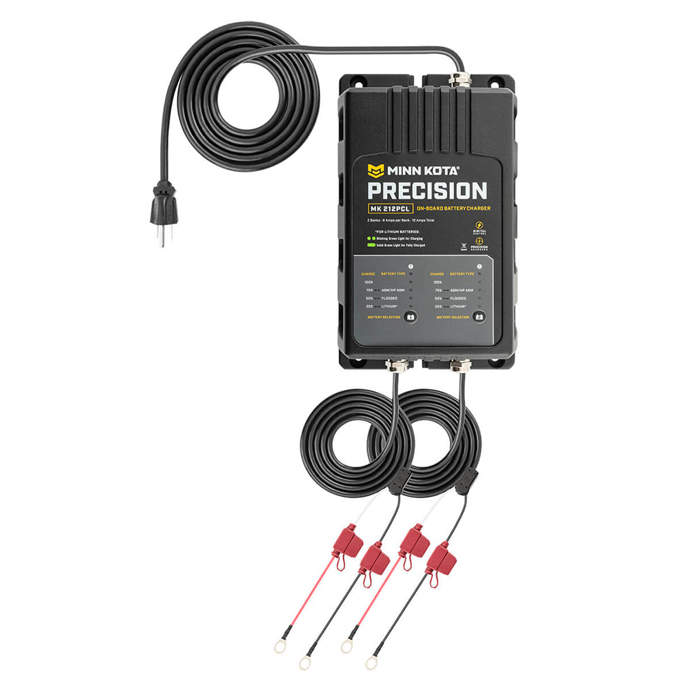 Minn Kota 1832121 On-Board Precision Charger MK-212 PCL 2 Bank x 6 AMP LI Optimized Charger