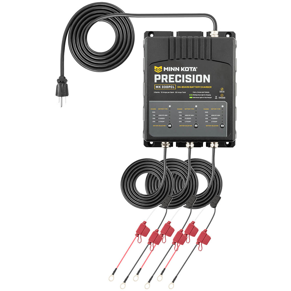 Minn Kota 1833301 On-Board Precision Charger MK-330 PCL 3 Bank x 10 AMP LI Optimized Charger