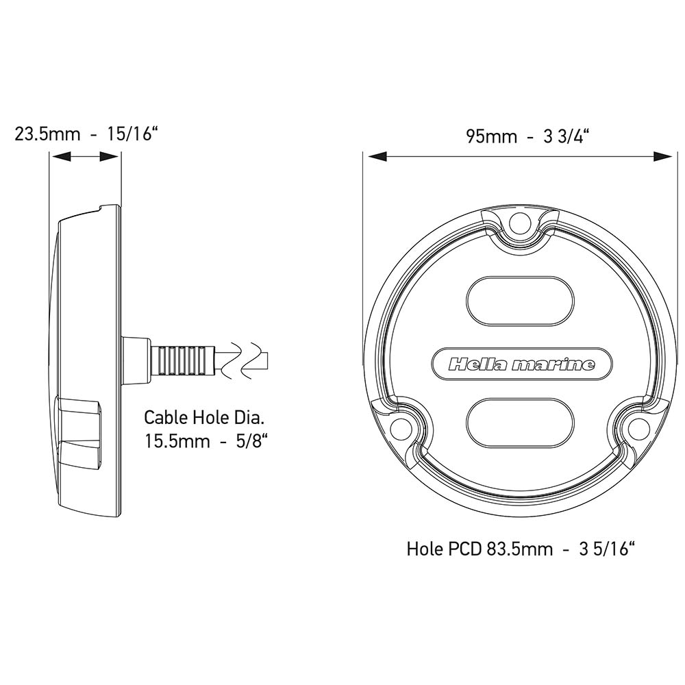 Hella Marine 016146-011 Apelo A1 RGB Underwater Light - 1800 Lumens - Black Housing - White Lens