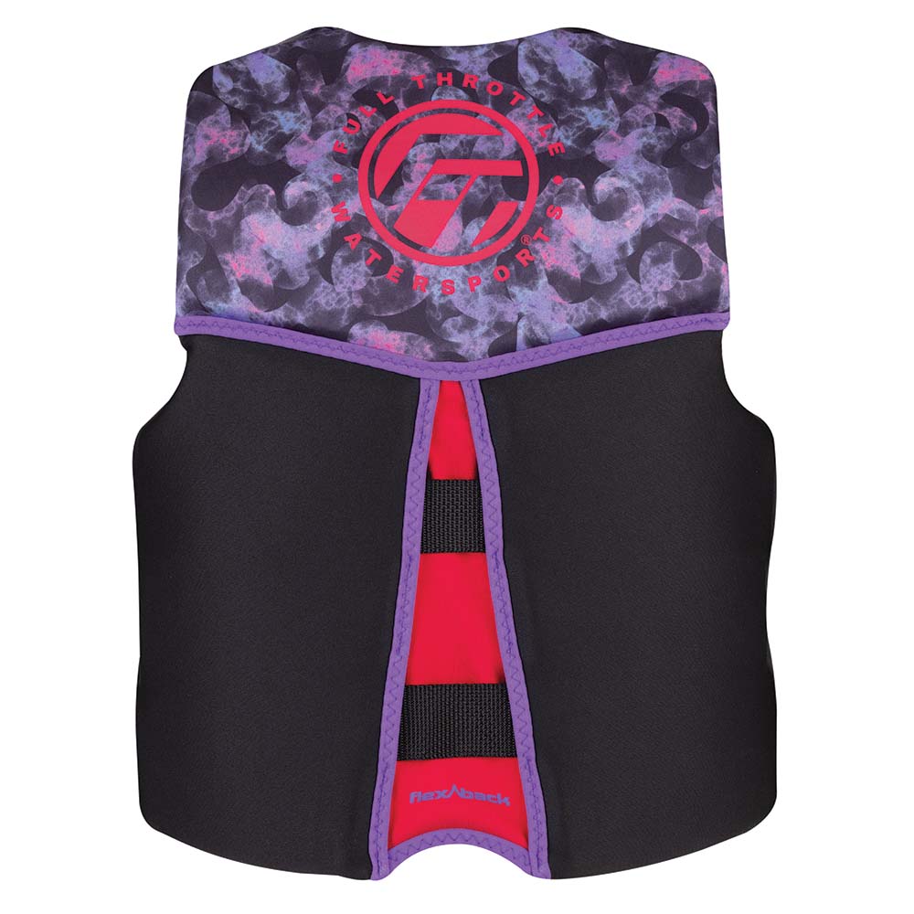 Full Throttle 142500-105-002-22 Youth Rapid-Dry Flex-Back Life Jacket - Pink/Black