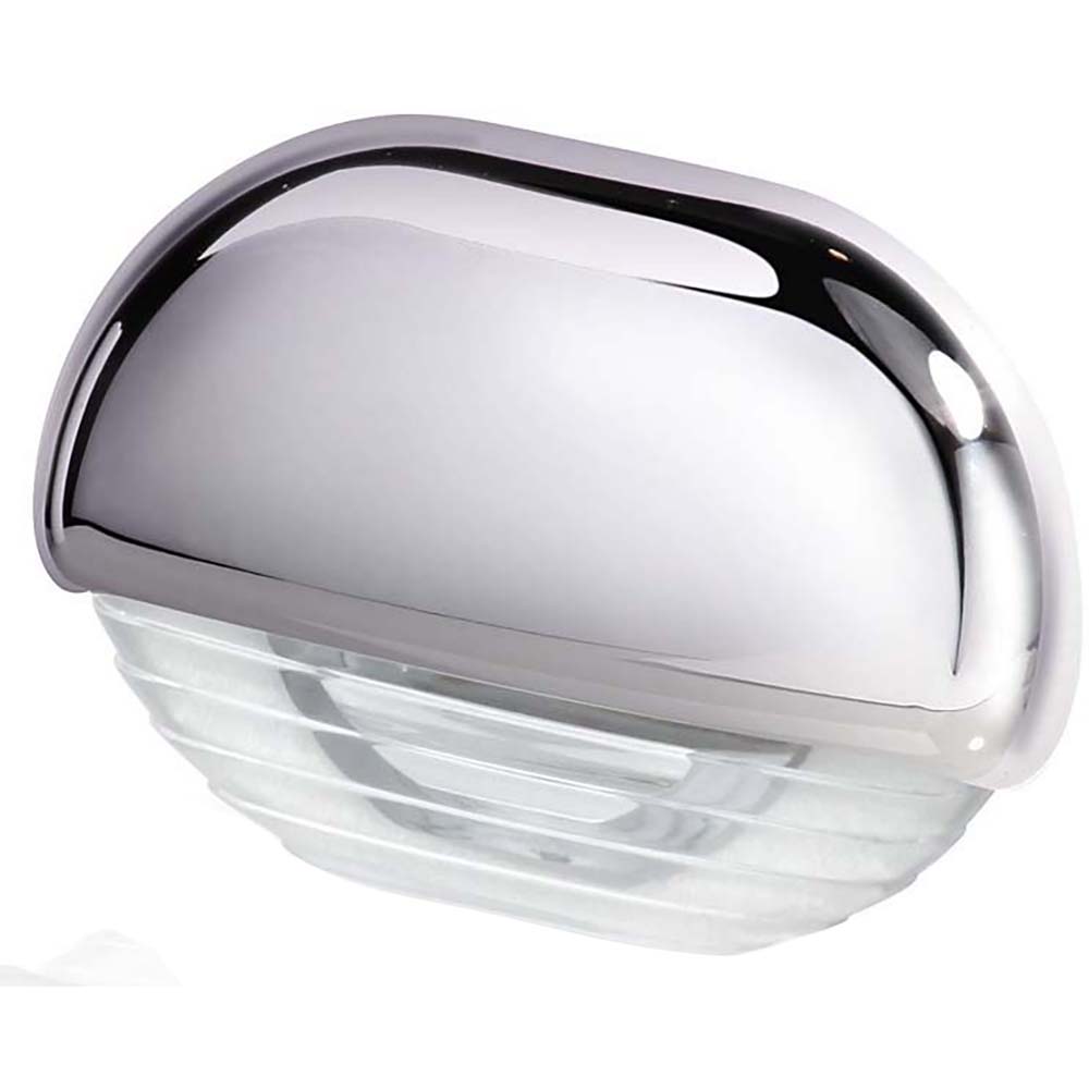 Hella Marine 958126001 White LED Easy Fit Step Lamp w/Chrome Cap