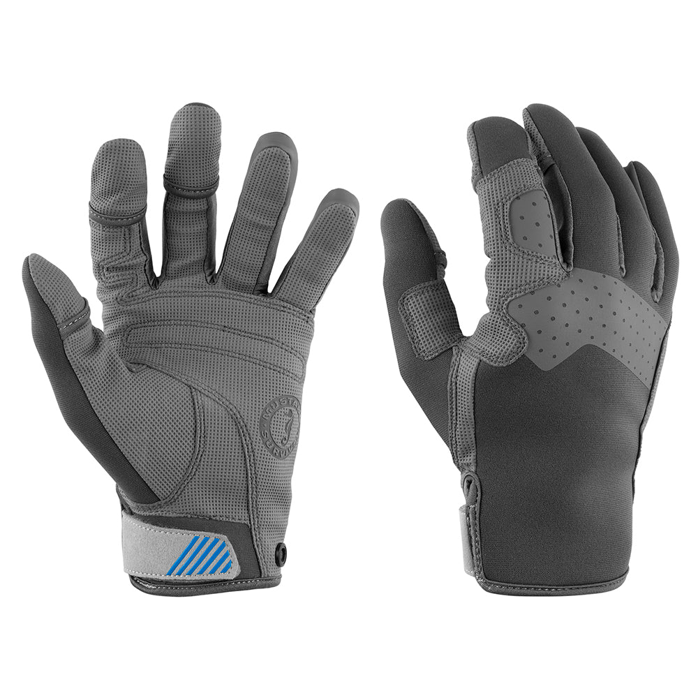 Mustang MA600302-269-S-267 Traction Closed Finger Gloves - Grey/Blue - Small