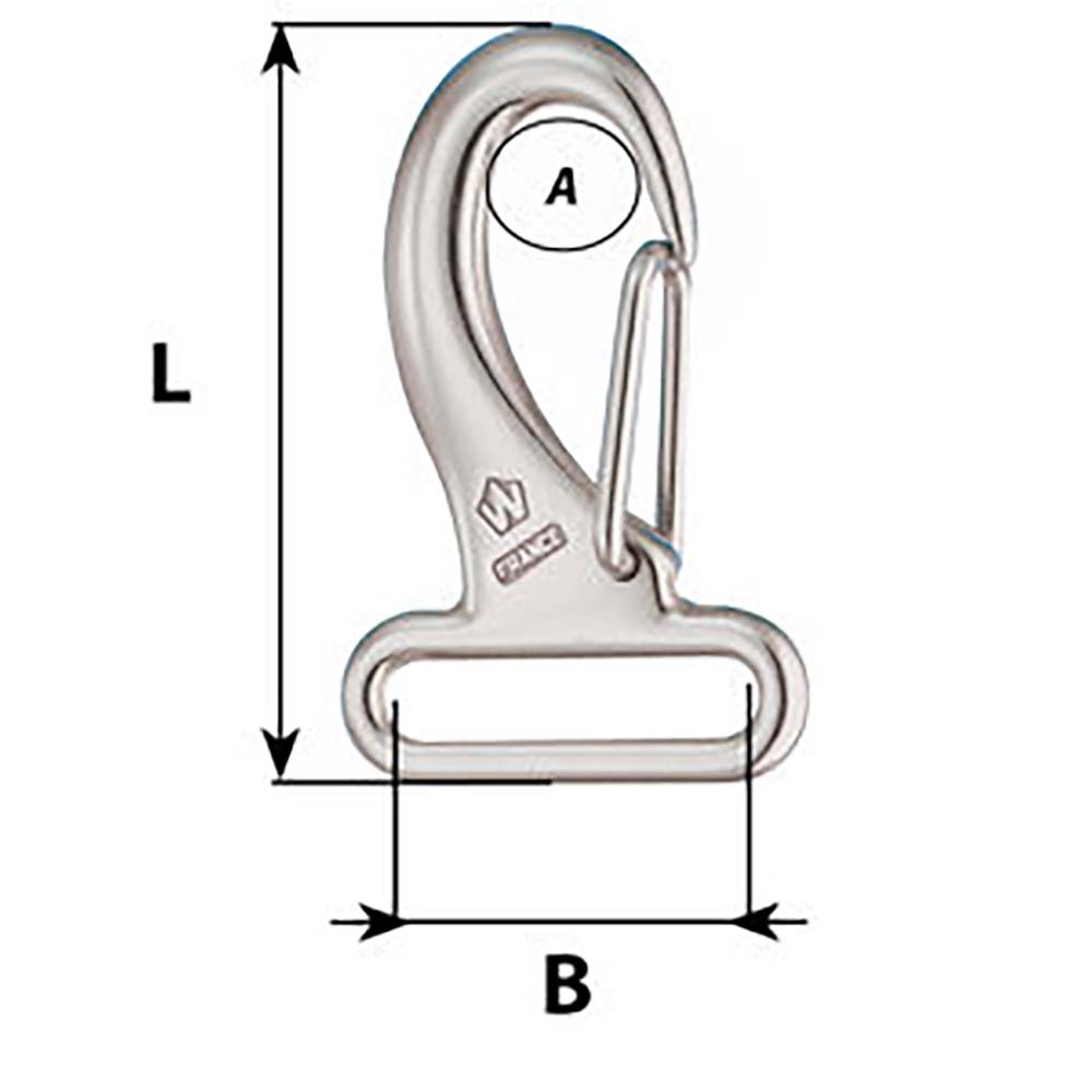 Wichard 2284W Webbing Snap Hook - 30mm - Length 60mm