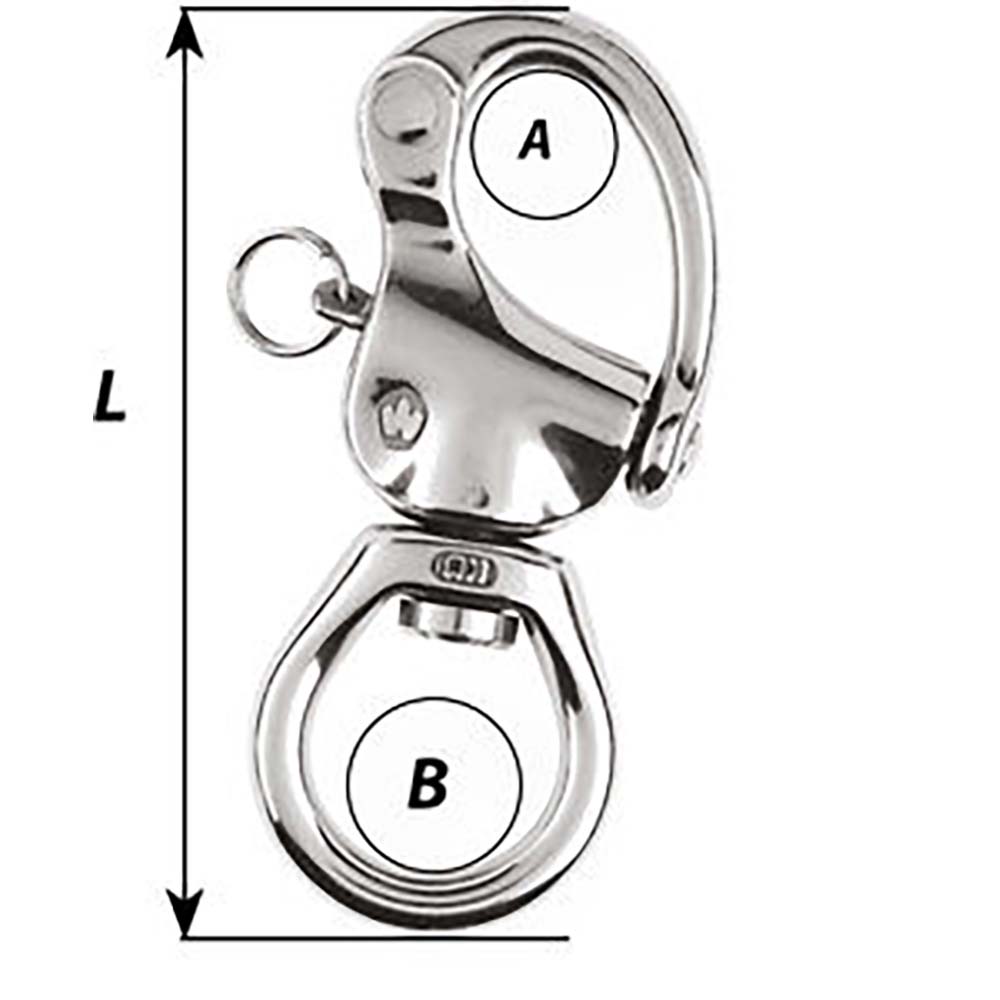 Wichard 2373W HR Snap Shackle - Large Bail - Length 80mm