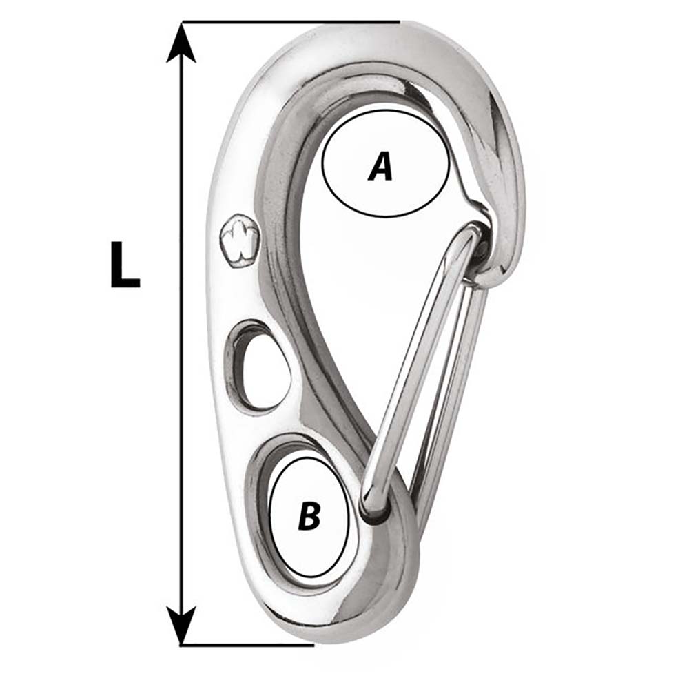 Wichard 2381W 3" HR Safety Snap Hook - 75mm