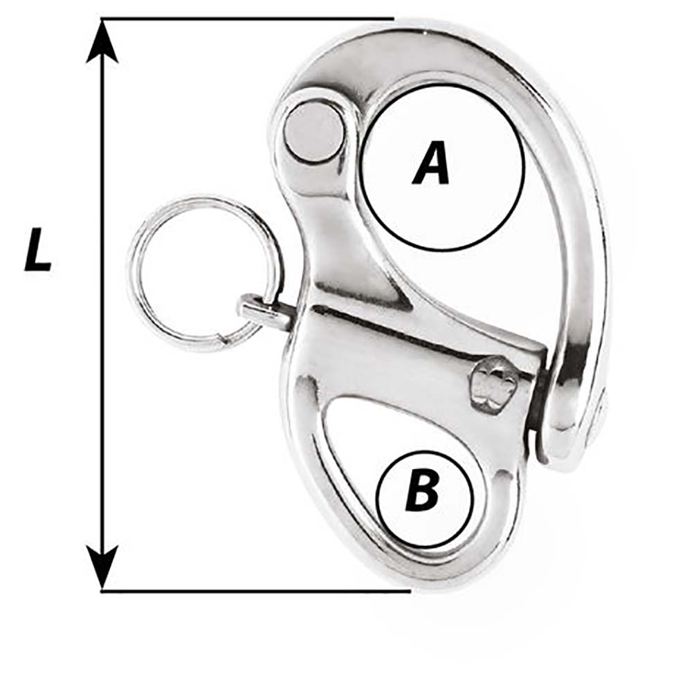 Wichard 2470W 1-3/8" Snap Shackle w/Fixed Eye - 35mm