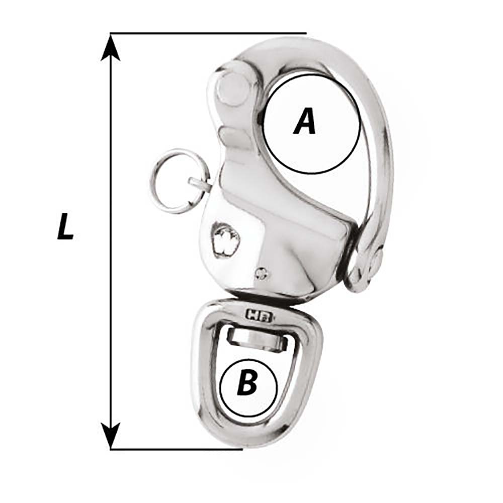 Wichard 2473W 2-3/4" Snap Shackle w/Swivel Eye - 80mm