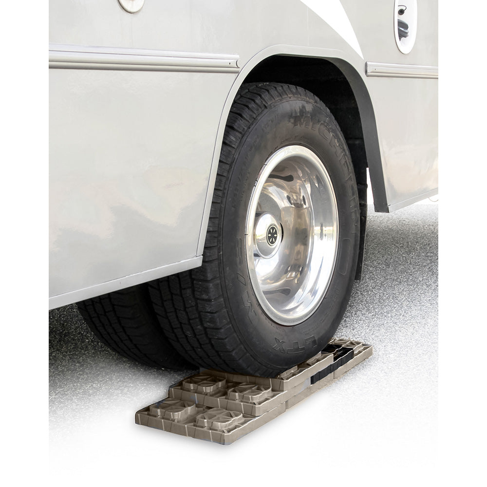 Camco 44521 FasTen Leveling Blocks w/T-Handle - 2x2 - Brown *10-Pack