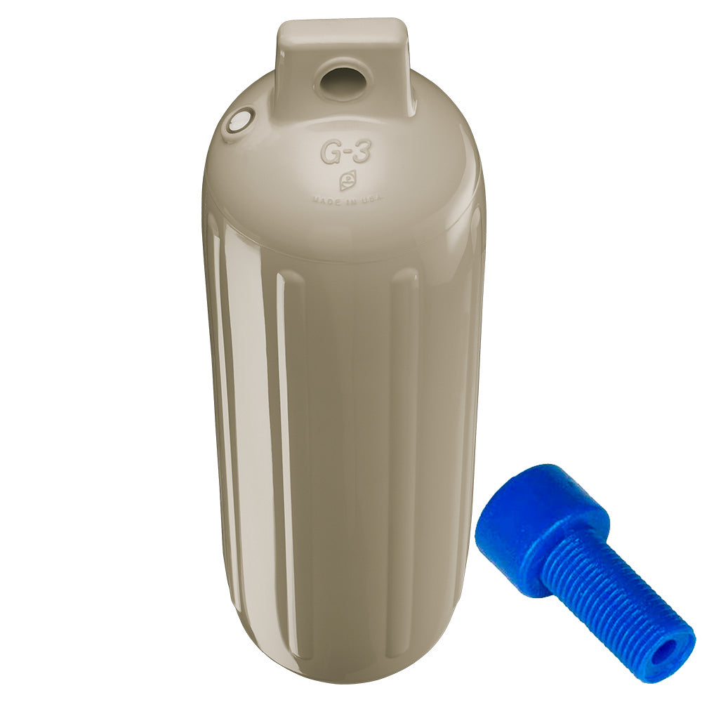Polyform G-3 SAND W/AIR ADAPTER G-3 Twin Eye Fender 5.5" x 19" - Sand w/Adapter