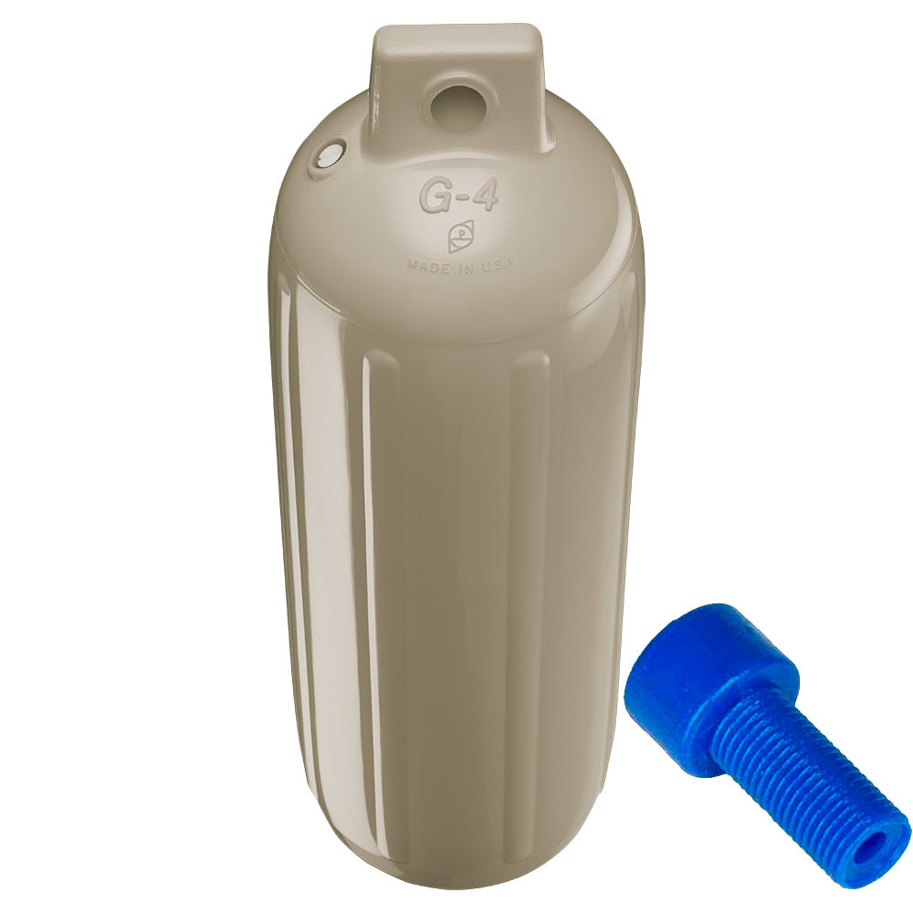 Polyform G-4 SAND W/AIR ADAPTER G-4 Twin Eye Fender 6.5" x 22" - Sand w/Adapter
