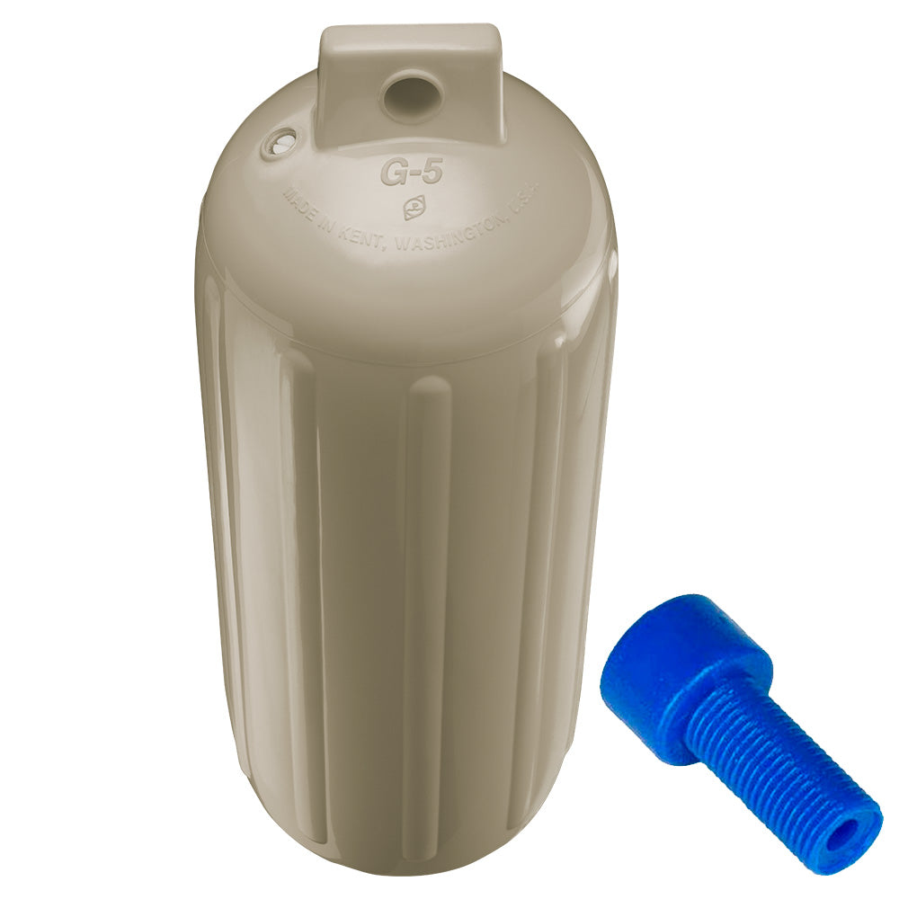 Polyform G-5 SAND W/AIR ADAPTER G-5 Twin Eye Fender 8.8" x 26.8" - Sand w/Adapter
