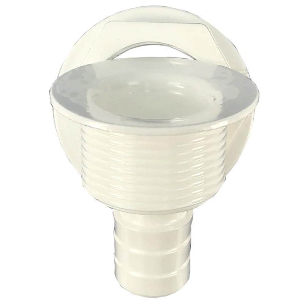 T-H Marine APD-2-DP Straight Barbed All-Purpose Drain - White