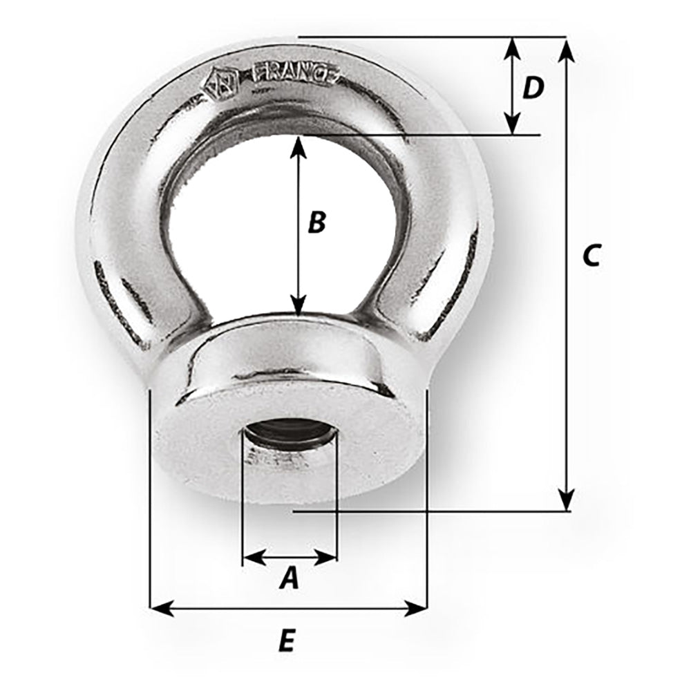 Wichard 6341W 5/16 Eye Nut - 21/32" Diameter