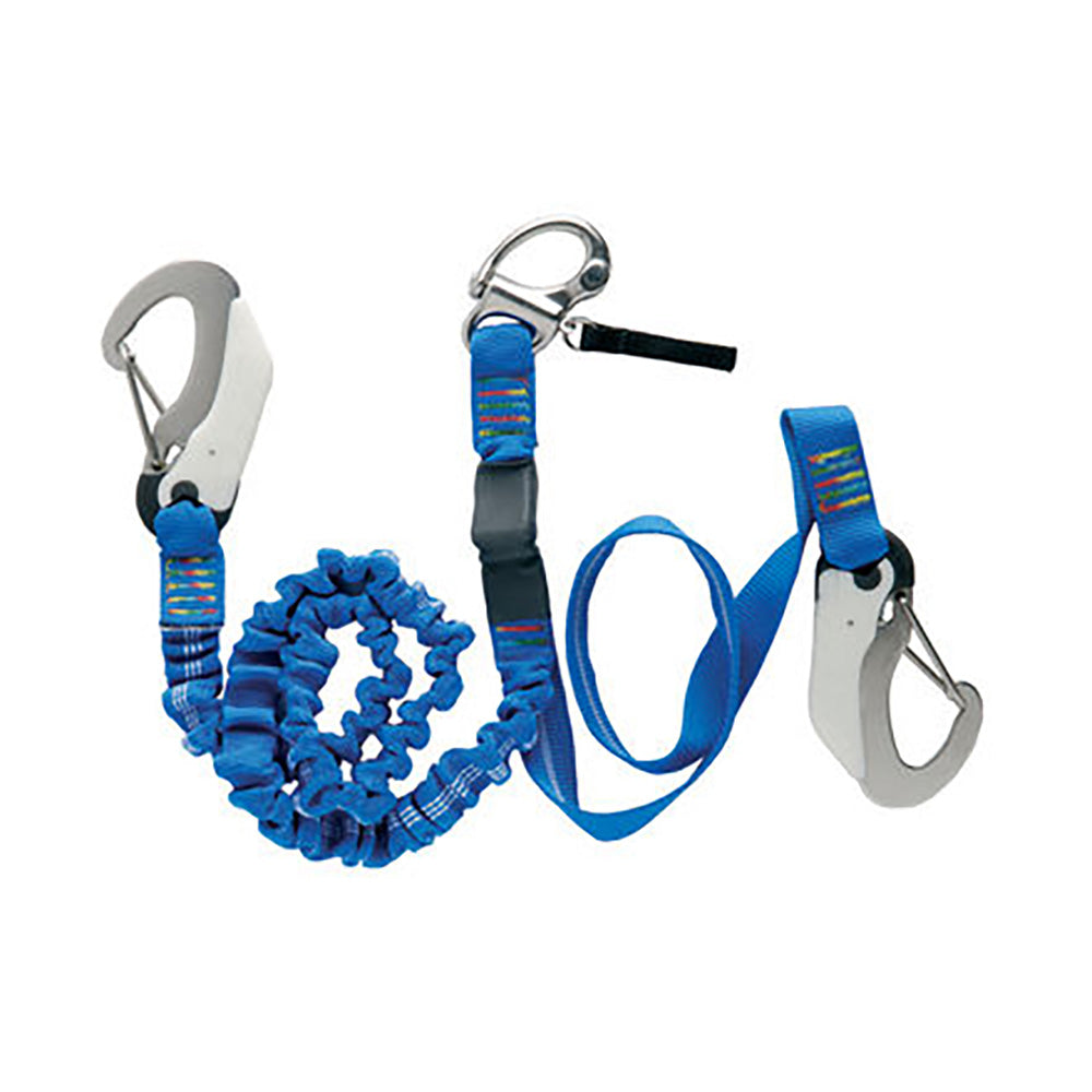 Wichard 7008W Double Releasable Elastic Tether Fixed Line w/3 Hooks