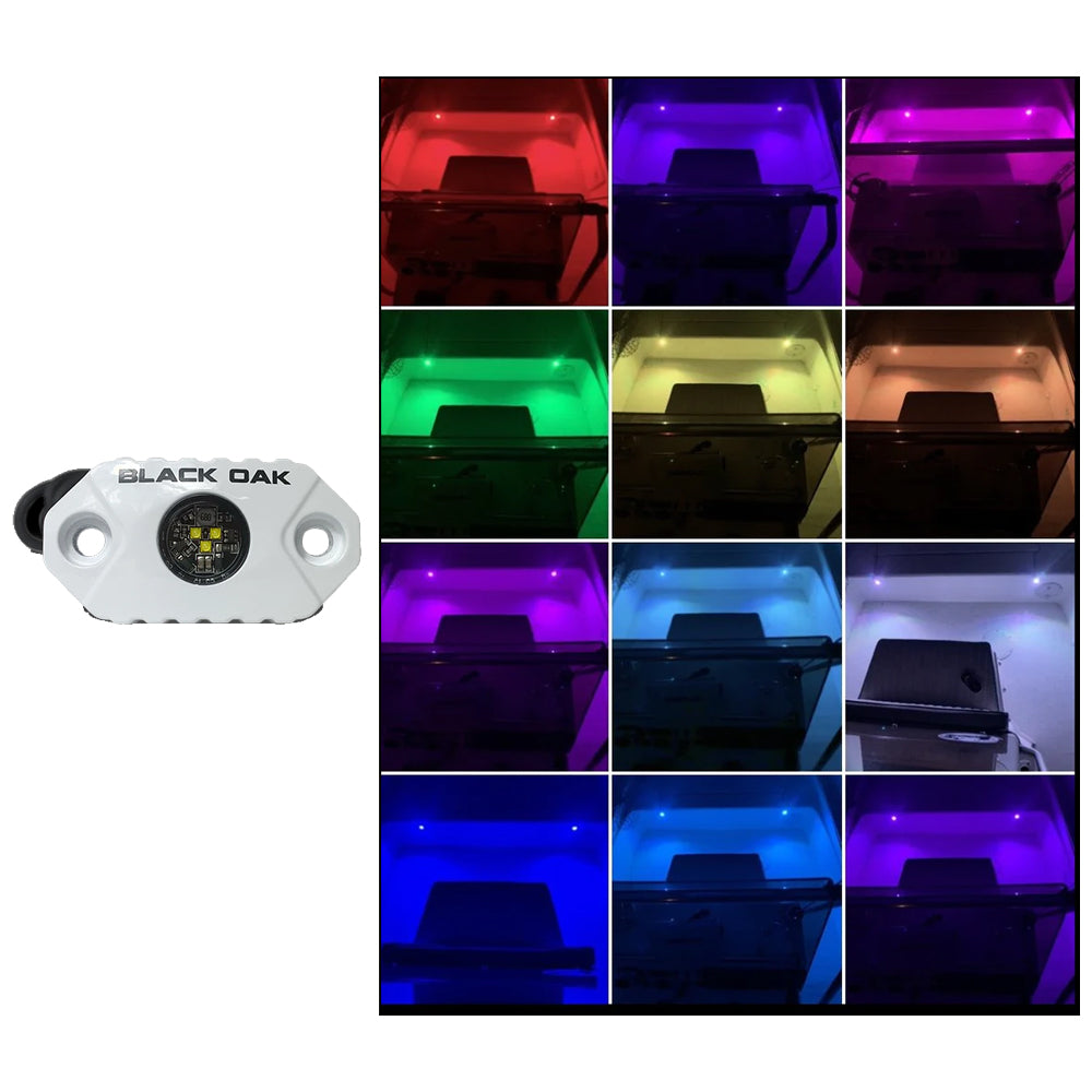 Black Oak MAL-RGB Rock Accent Light - RGB - White Housing