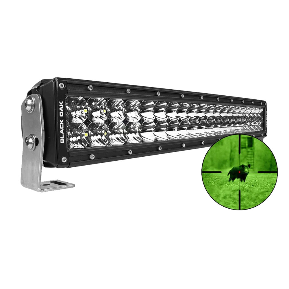 Black Oak 20IR-850 Pro Series 3.0 Double Row Combo Infrared 20" 850nm LED Light Bar - Black Housing