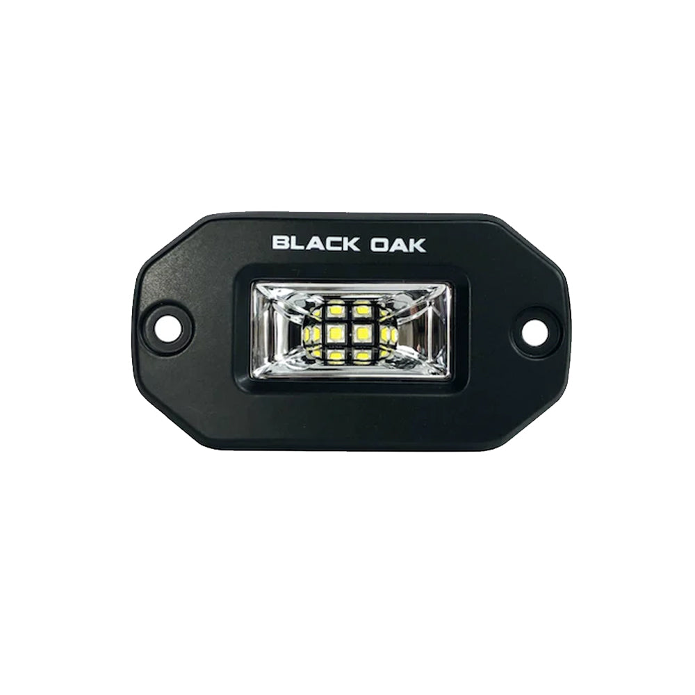 Black Oak 2FSLB-S 2" Marine Flush Mount Spreader Light - Black Housing - Pro Series 3.0