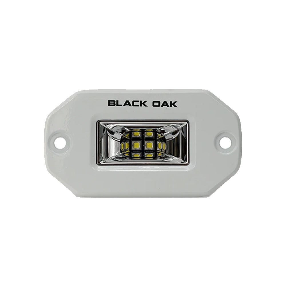 Black Oak 2FSL-SRPOD10CR 2" Marine Flush Mount Spreader Light - White Housing - Pro Series 3.0