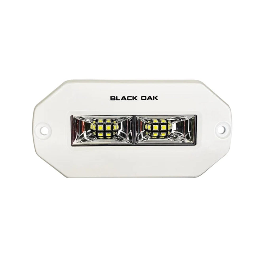 Black Oak 4FMSL-S 4" Marine Flush Mount Spreader Light - White Housing - Pro Series 3.0