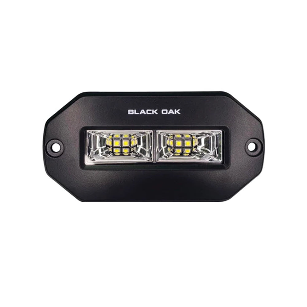 Black Oak 4BFMSL-S 4" Marine Flush Mount Spreader Light - Black Housing - Pro Series 3.0