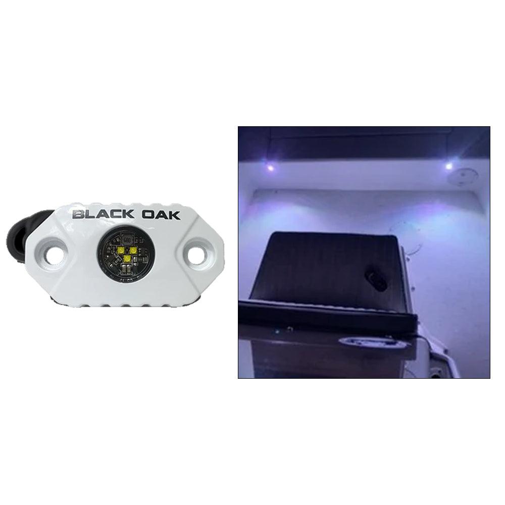 Black Oak MAL-W Rock Accent Light - White LEDs - White Housing