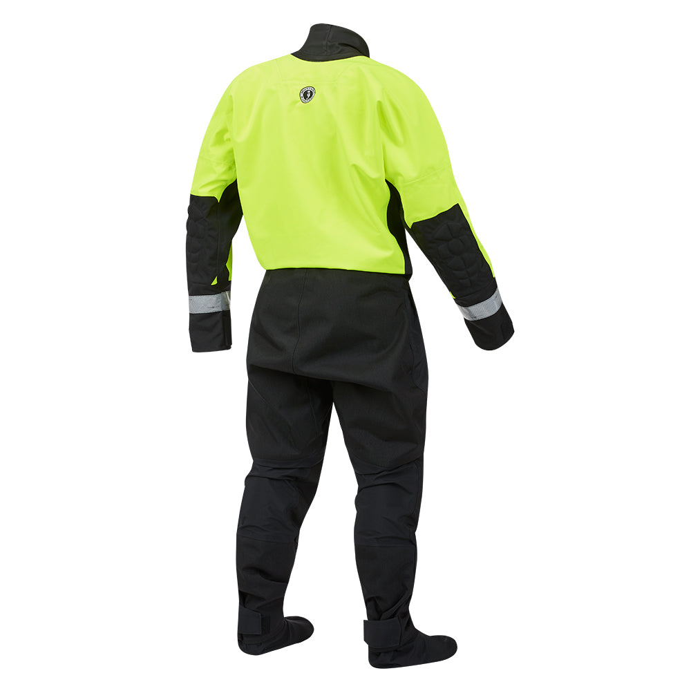 Mustang MSD57602-251-XXL-101 MSD576 Water Rescue Dry Suit - Fluorescent Yellow Green-Black - XXL