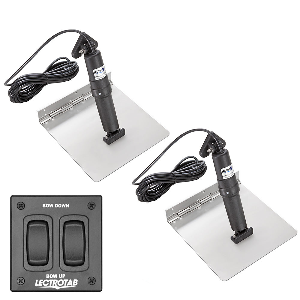 Lectrotab XKAF9X18 XKA Stainless Steel Trim Tab Kit w/Rocker Switch - 9 x 18