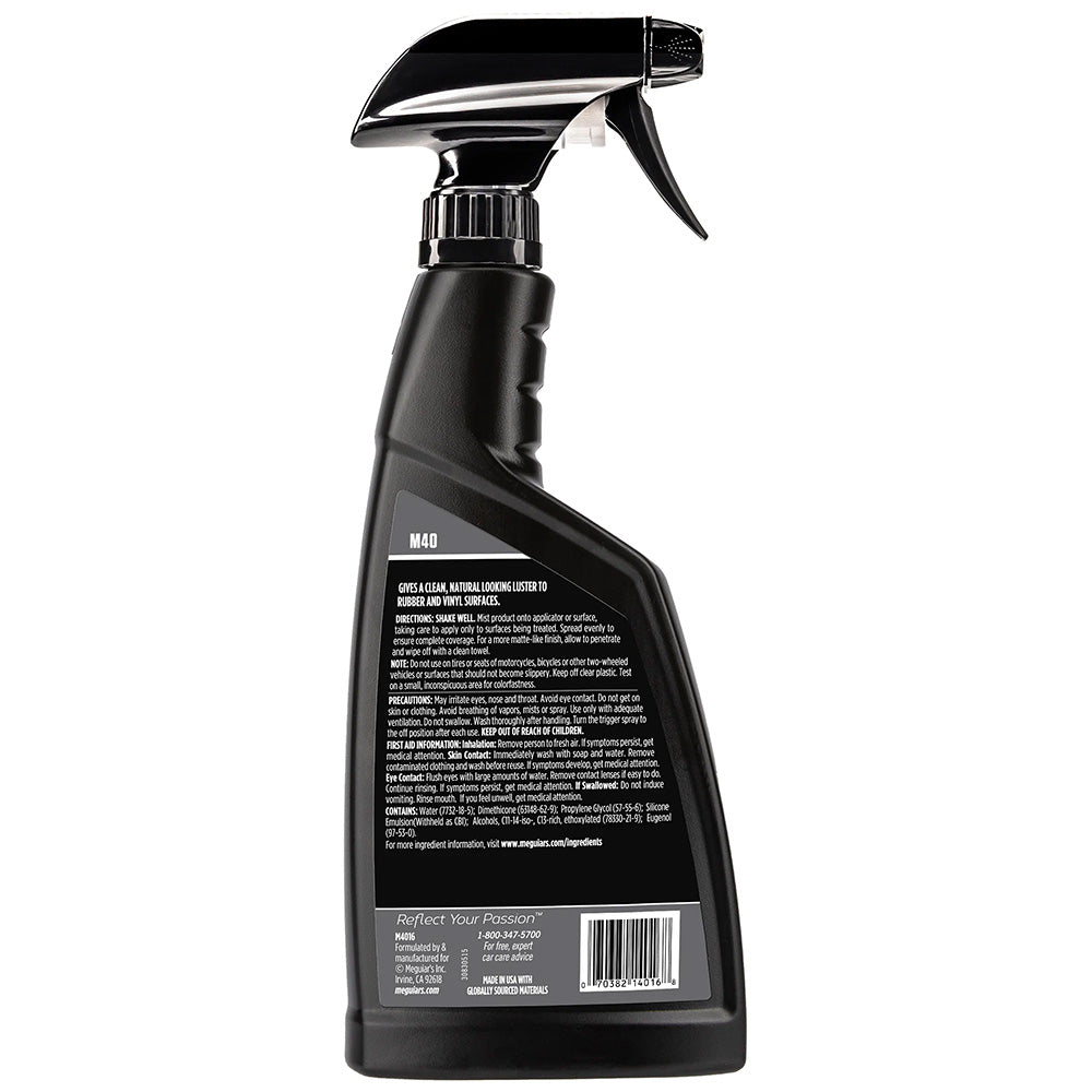 Meguiars M4016 M40 Mirror Glaze Vinyl Rubber Cleaner Conditioner - 16oz