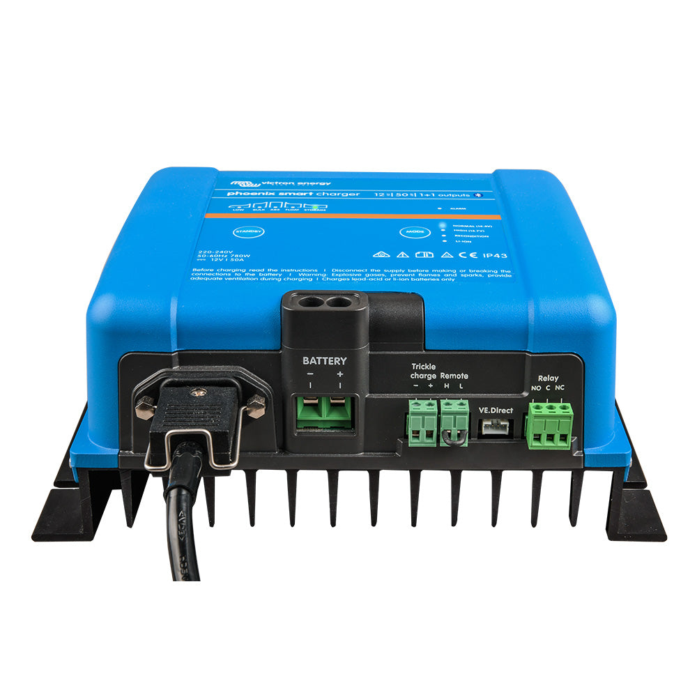 Victron PSC125051095 Phoenix Smart IP43 Charger 12/50 (1+1) 120-240VAC Requires 5-15P Mains Cord