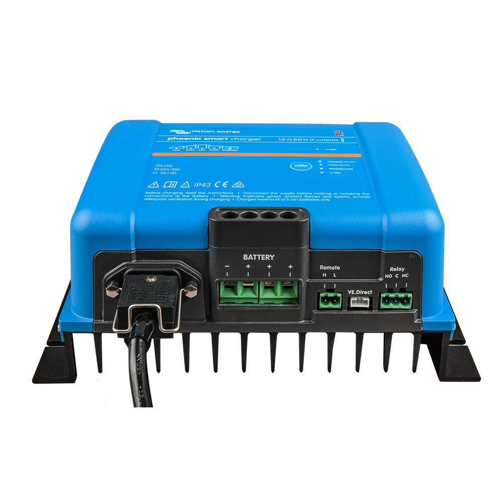 Victron PSC125053095 Phoenix Smart IP43 Charger 12/50 (3) 120-240VAC Requires 5-15P Mains Cord