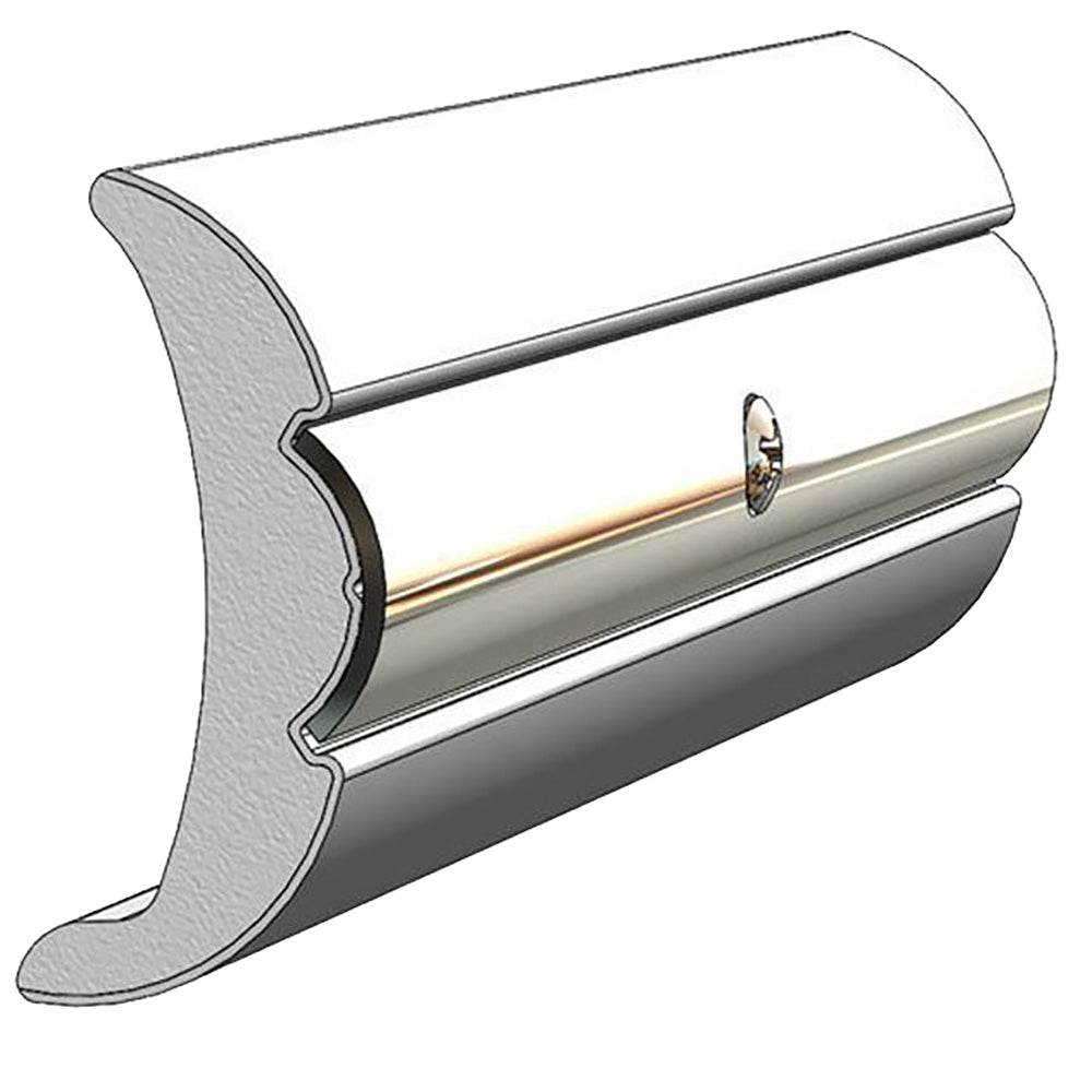 TACO V21-9906WHC60D-1 Rigid Vinyl Flex-Core Rub Rail 2" x 7/8" - Frosty White 60