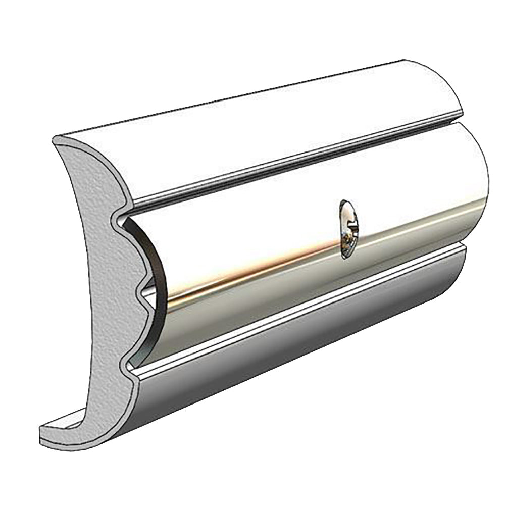 TACO V21-9959WHC60D-1 Rigid Vinyl Flex-Core Rub Rail 1.58" x .635" - Frosty White 60