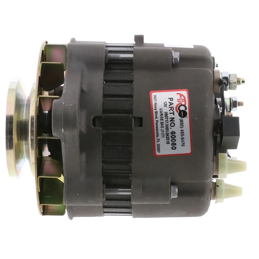 ARCO Marine 60050 Premium Replacement Alternator w/Single Groove Pulley - 12V, 55A