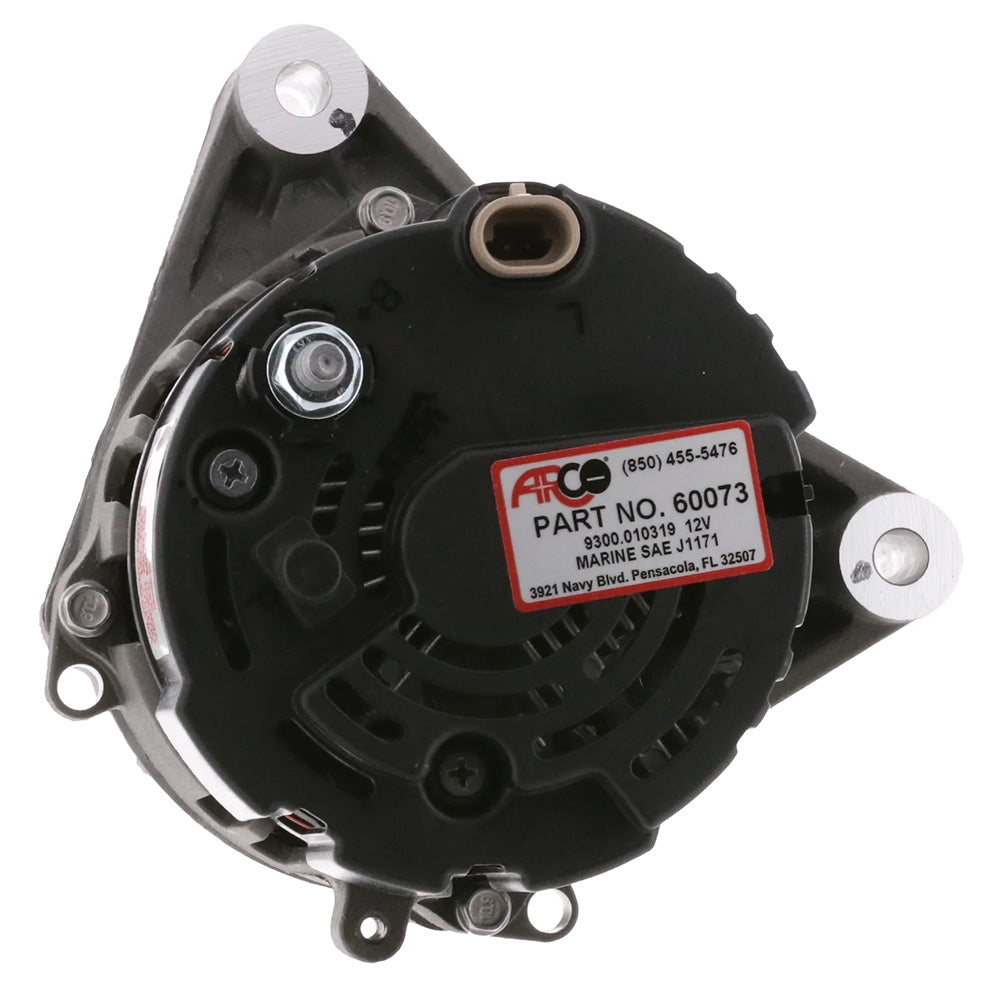 ARCO Marine 60073 Premium Replacement Inboard Alternator w/55mm Multi-Groove Pulley - 12V 65A