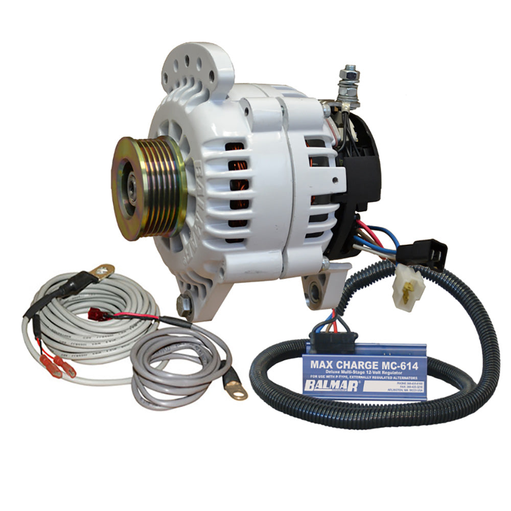 Balmar 60-YP-MC-100-K6 Alternator 100 AMP Kit 12V 3.15" Dual Foot Saddle K6 Pulley Regulator Temp Sensor