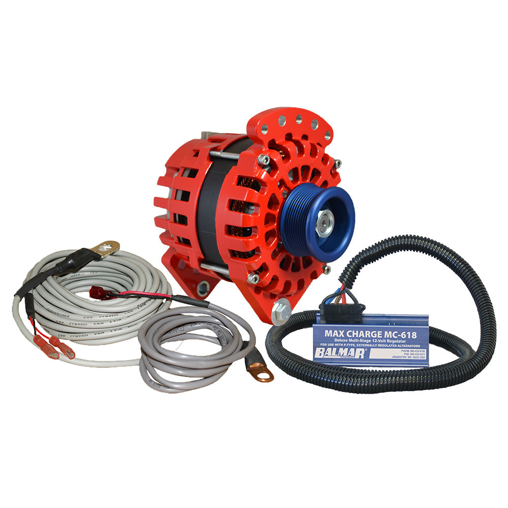 Balmar XT-CR-170-J10-KIT Alternator 170 AMP Kit 12V 3.15" Dual Foot Saddle J10 Pulley Regulator Temp Sensor