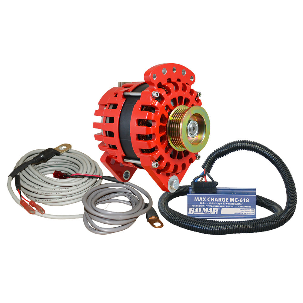 Balmar XT-CR-170-K6-KIT Alternator 170 AMP Kit 12V 3.15" Dual Foot Saddle K6 Pulley Regulator Temp Sensor