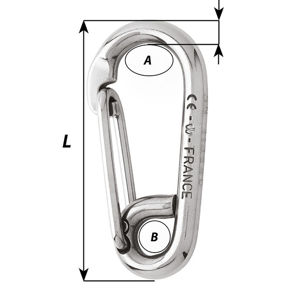 Wichard 2317W Symmetric Carbin Hook - 120mm Length - 15/32"