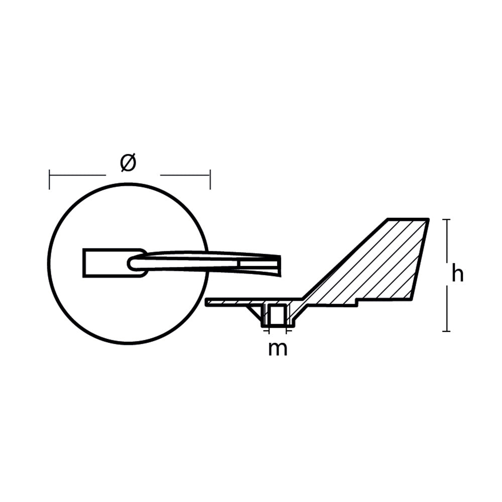 Tecnoseal 01143 Zinc Yamaha Trim Tab Anode f/150 - 225 HP Motors