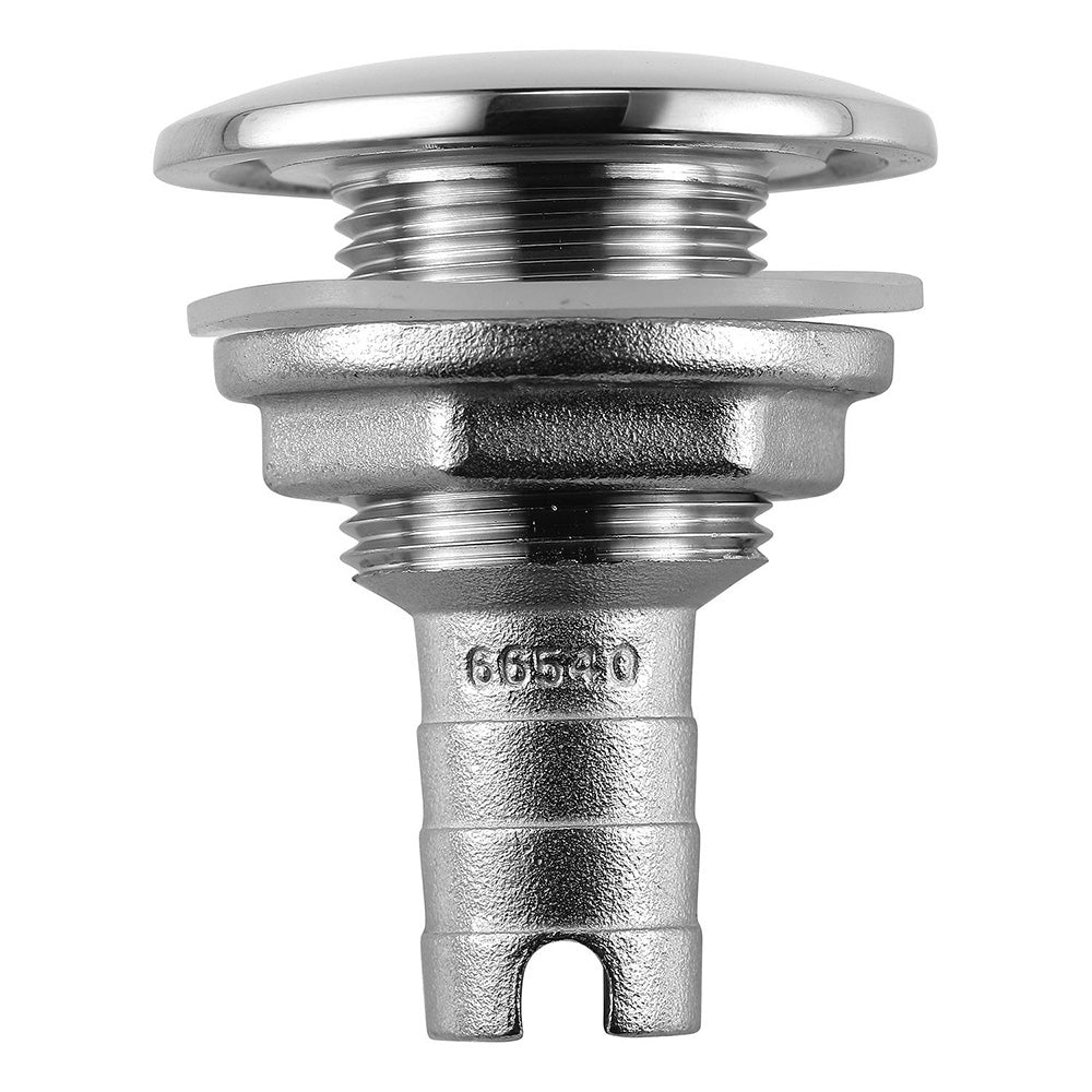 Attwood 66541-3 Stainless Steel Thru-Hull Short Straight Barbed - 3/4" Inner Diameter