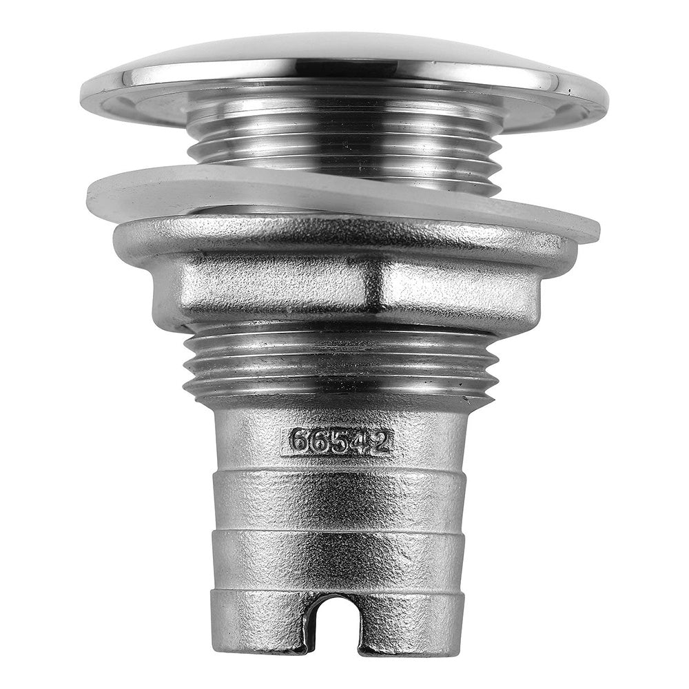 Attwood 66542-3 Stainless Steel Thru-Hull Short Straight Barbed - 1" Inner Diameter