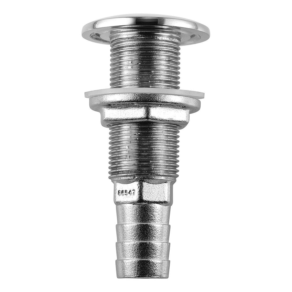 Attwood 66547-3 Stainless Steel Thru-Hull Standard Straight Barbed - 3/4" Inner Diameter