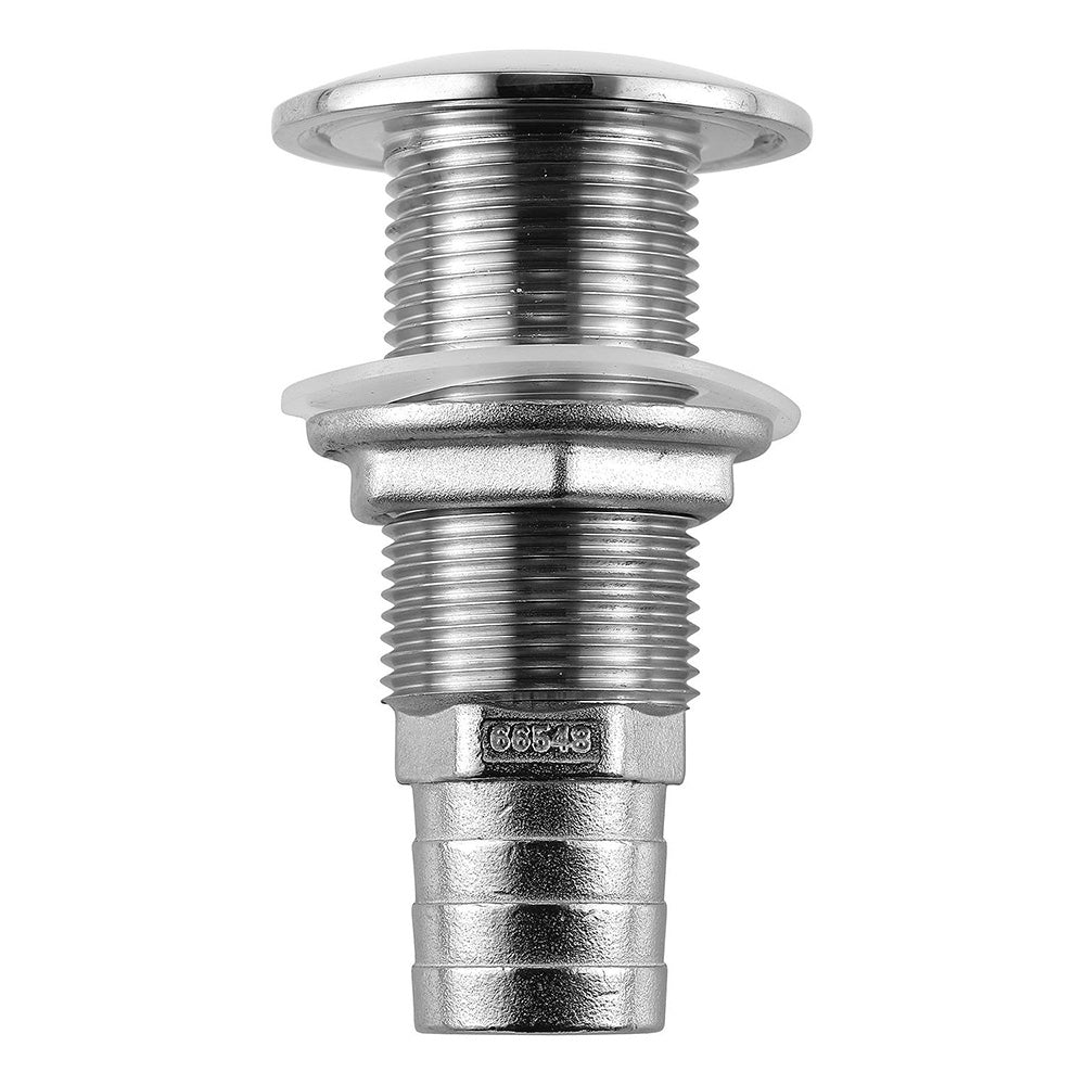 Attwood 66548-3 Stainless Steel Thru-Hull Standard Straight Barbed - 1" Inner Diameter
