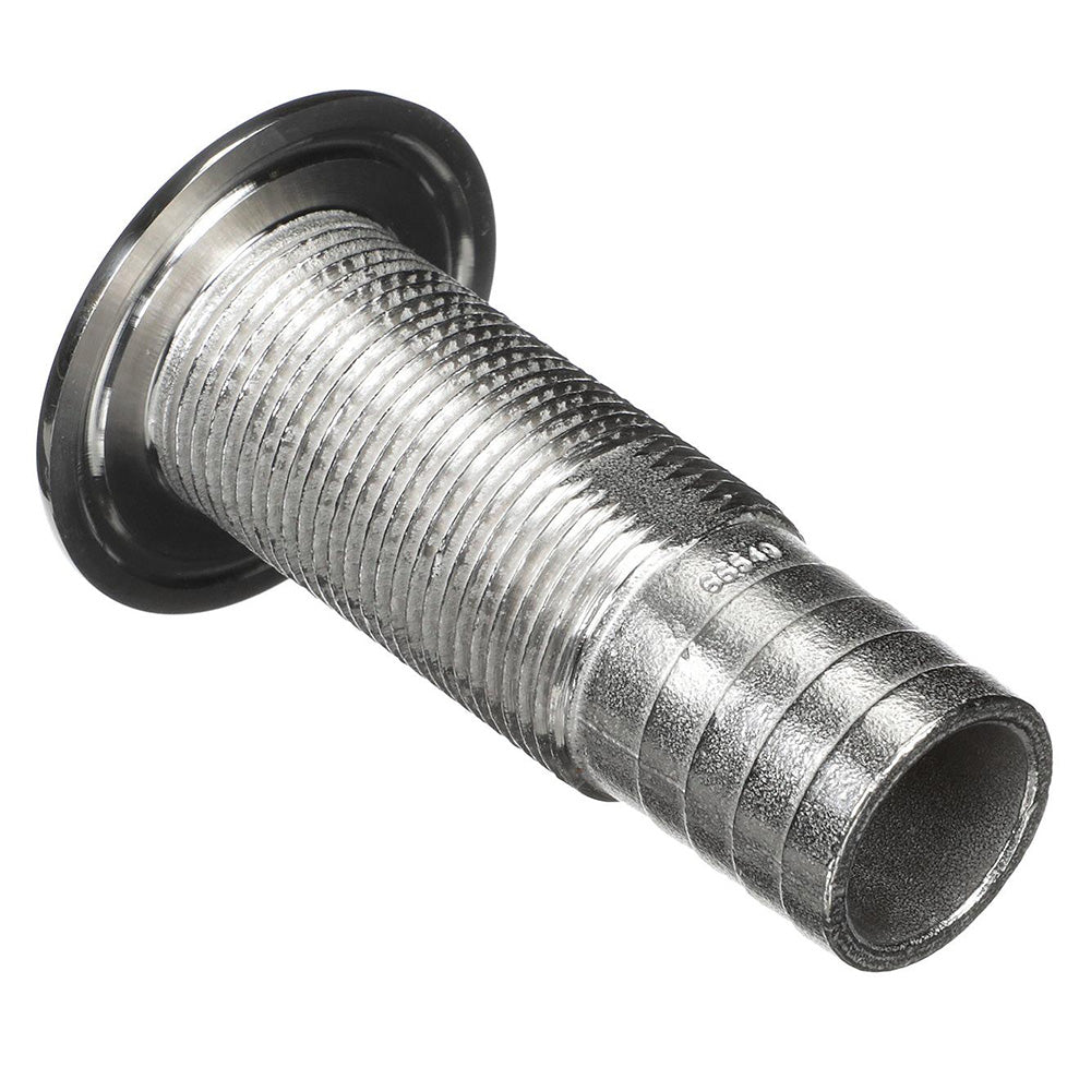 Attwood 66549-3 Stainless Steel Thru-Hull Standard Straight Barbed - 1-1/8" Inner Diameter