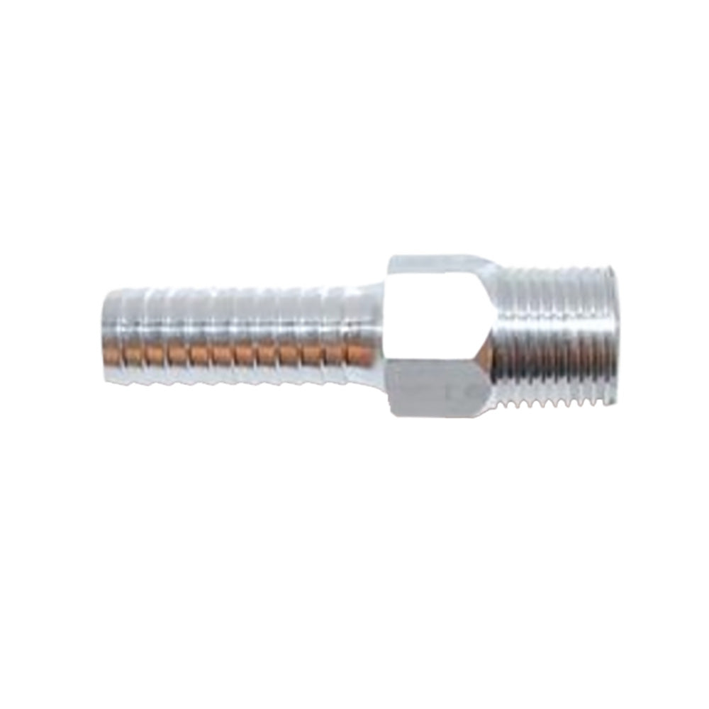 Attwood 88FBMA102-6 Universal Aluminum Fuel Hose Fitting - 3/8" NPT x 3/8" Barb