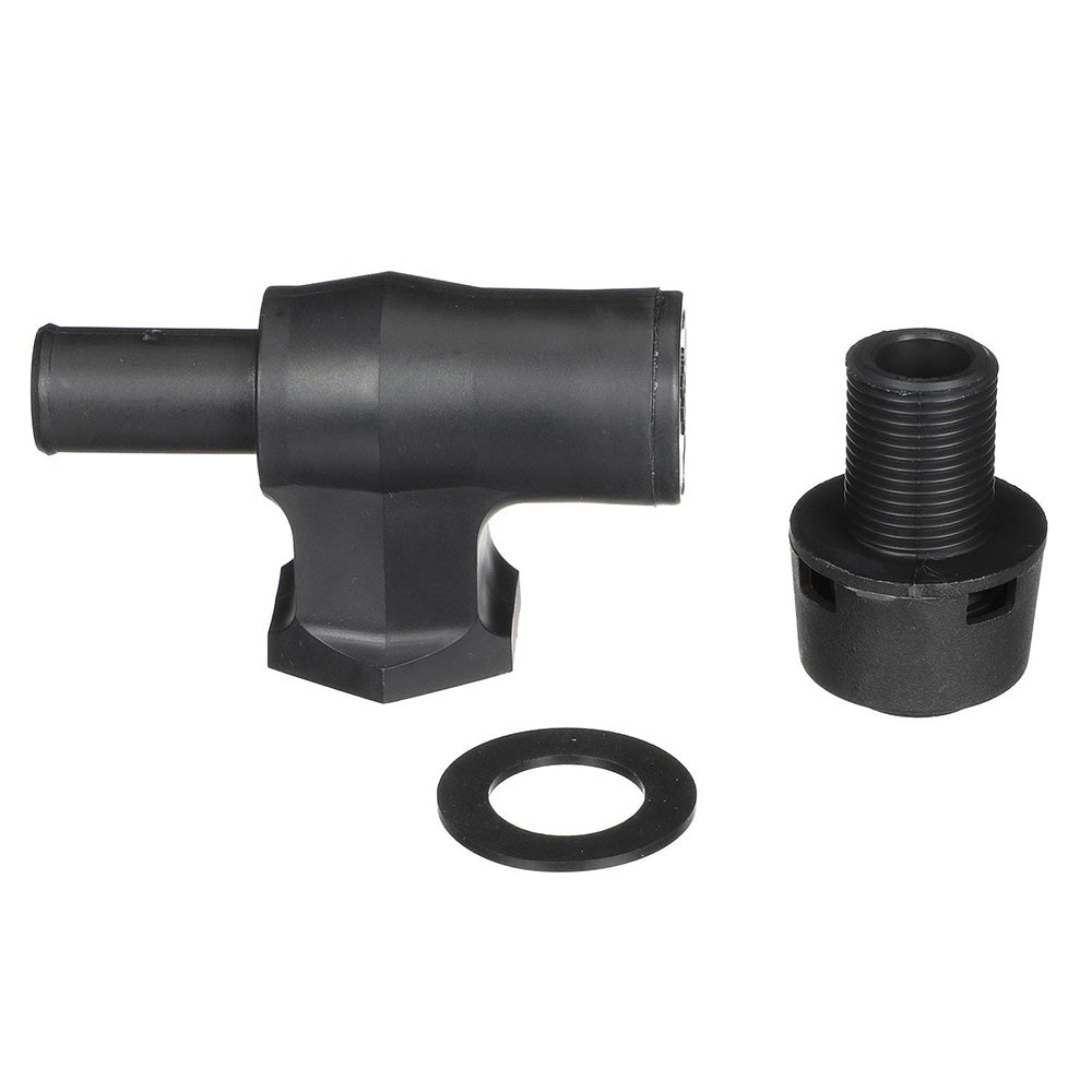 Attwood 1670-3 90 P-Trap Fuel Tank Vent - Black w/Black Vent Head