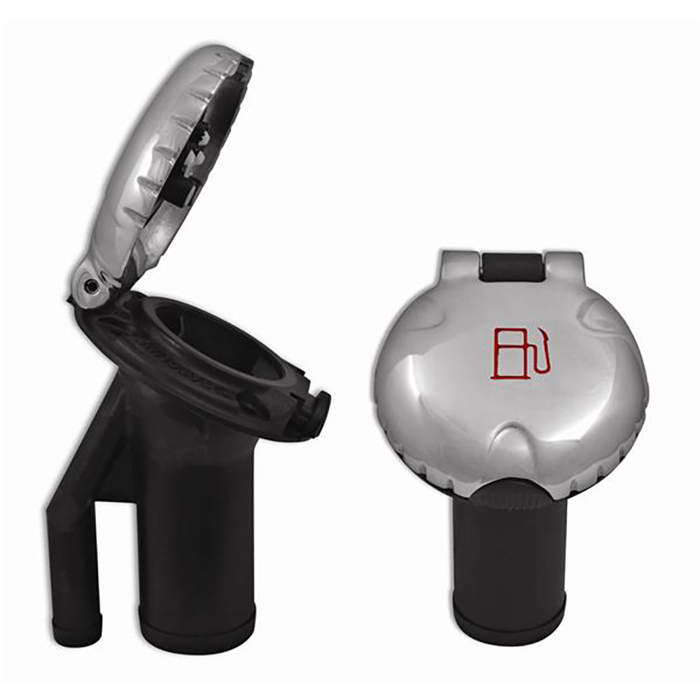 Attwood 99DFPVAS1S Deck Fill f/Pressure Relief Systems - Angled Body Scalloped Stainless Steel Cap