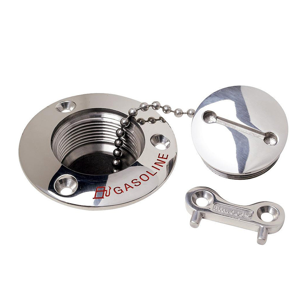 Attwood 66406-5 Gasoline Deck Fill - 1-1/2" Stainless Steel Alloy