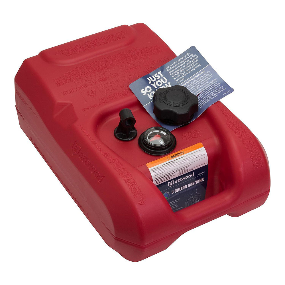 Attwood 8803LPG2 Portable Fuel Tank - 3 Gallon w/Gauge
